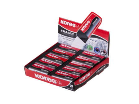 Kores Gomme en plastique ´KE20´, noir