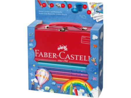 FABER-CASTELL Crayons de couleur Jumbo GRIP, kit coloriage