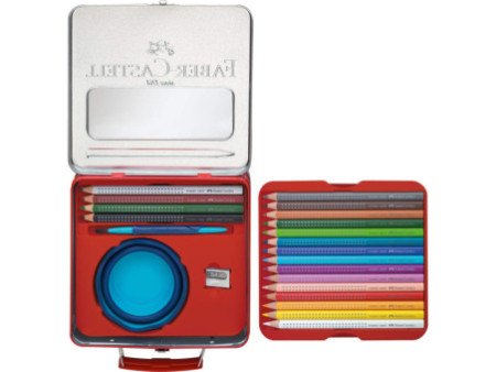 FABER-CASTELL Crayons de couleur Jumbo GRIP, kit coloriage