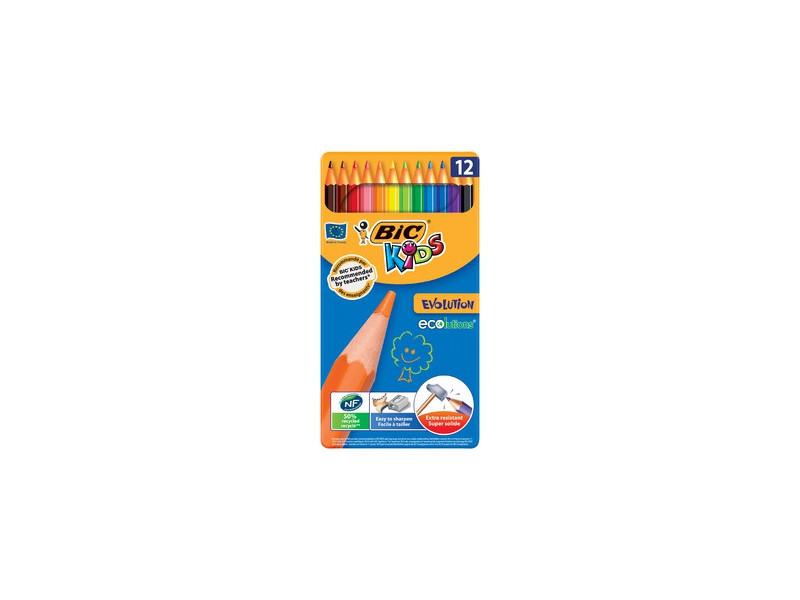 BIC crayons de couleur KIDS ECOlutions Evolution, en 12