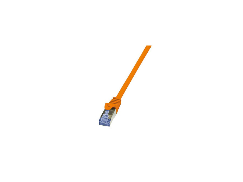 LogiLink Câble patch PrimeLine, Cat.6A, S/FTP, 0,25m, orange