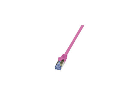 LogiLink Câble patch PrimeLine, Cat.6A, S/FTP, 1,5 m,pourpre