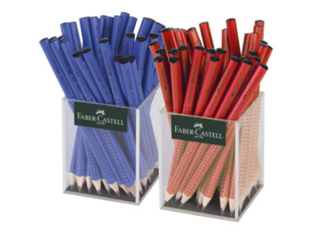FABER-CASTELL Crayon Jumbo GRIP rouge/bleu, carquois
