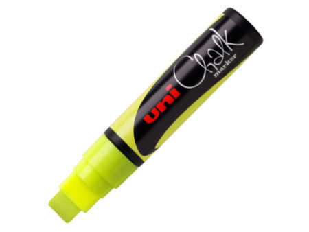 uni-ball Marqueur craie Chalk PWE-17K jaune fluo,extra large