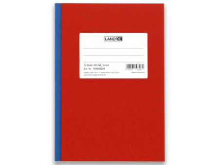 LANDRÉ Notizbuch DIN A5, 72 Blatt, 70 g/qm, liniert