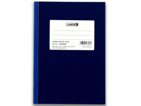 LANDRÉ Notizbuch DIN A5, 72 Blatt, 70 g/qm, liniert