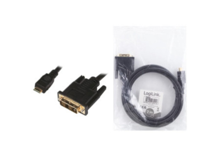 LogiLink Câble de connexion mini HDMI, mini HDMI - DVI-D,