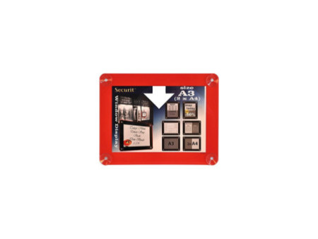 Securit Porte-affiches, A3, rouge