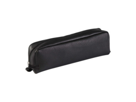 Clairefontaine Trousse rectangulaire, cuir noir vieilli