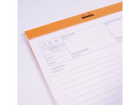 RHODIA Bloc agrafé ´FAX´, format A4+, pré-imprimé, orange
