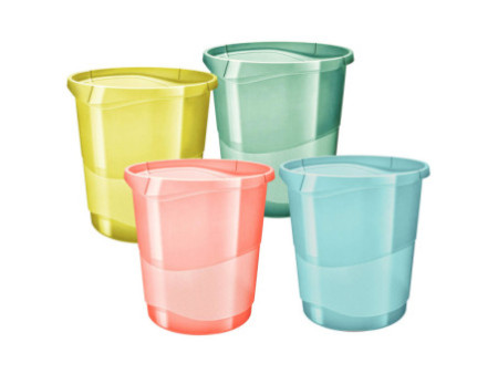 Esselte Corbeille à papier Colour´Ice, 15 litres, abricot