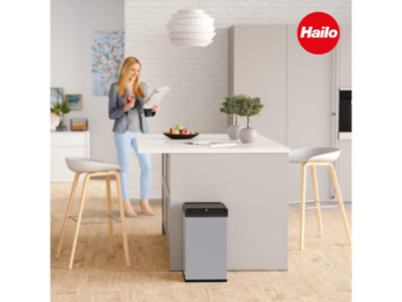 Hailo Poubelle Big-Box Swing L, 35 litres, acier inoxydable