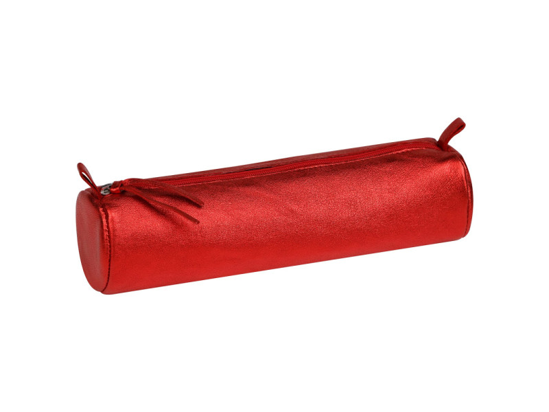 Clairefontaine Trousse CUIRISÉ, cuir, rouge