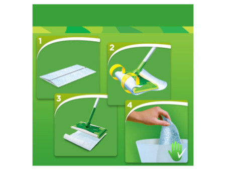 Swiffer Wet Lingettes nettoyantes, recharge, Pure fraîcheur