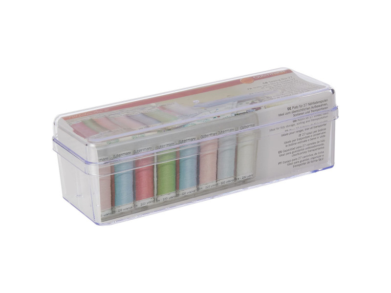 Gütermann Boîte pour bobines de fils, pour 27 bobines