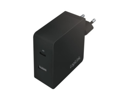 LogiLink Chargeur secteur USB avec 2 ports USB, noir