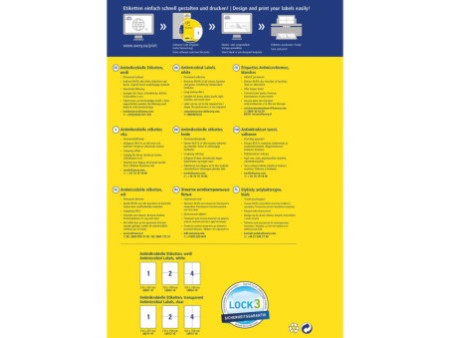 AVERY Zweckform Etiquettes antimicrobiennes, blanc