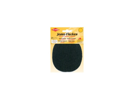 KLEIBER Patch thermocollant ovale pour jeans, gris
