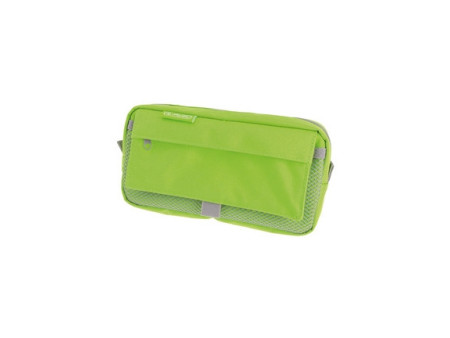 herlitz Trousse à stylos avec poche en filet, gris/vert fluo