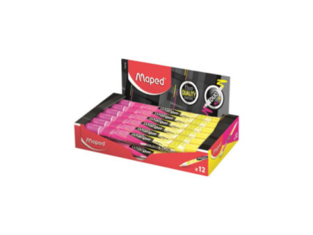 Maped Surligneur FLUOPEPS PEN DUO, 2 pointes, jaune/rose