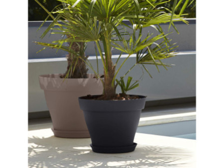 Poétic Pot de fleurs ROMEO, rond, diamètre 600 mm, granite