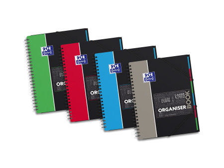 Oxford Etudiants Cahier 'ORGANISERBOOK', A4+, quadrillé