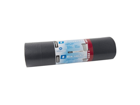 STARPAK Sac poubelle LDPE, 120 litres, bleu-noir