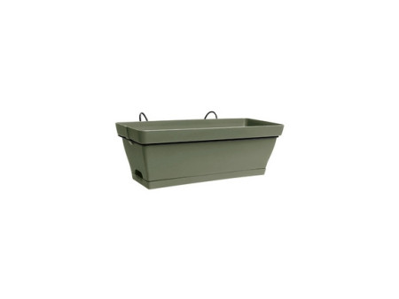 Poétic Set jardinière/soucoupe/support ROMEO, granit