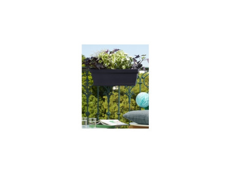 Poétic Set jardinière/soucoupe/support ROMEO, granit