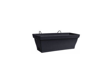 Poétic Set jardinière/soucoupe/support ROMEO, granit