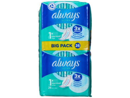 always ultra Serviette hygiénique Normal à ailettes, BigPack