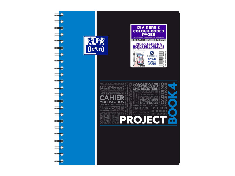 Oxford Etudiants Cahier 'PROJECTBOOK', A4+, quadrillé