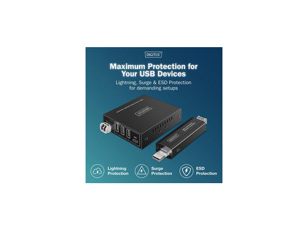 DIGITUS Extenseur USB 3.2 Gen1, 4 ports, fibre, 300 m