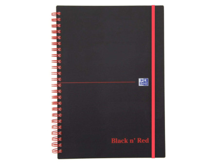 Oxford Cahier à spirale Black n' Red, A5, ligné, PP