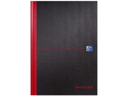 Oxford Bloc-notes Black n' Red - à reliure, A4, quadrillé