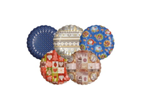 STARPAK Assiette de l'Avent ronde, diamètre: 230 mm, coloré