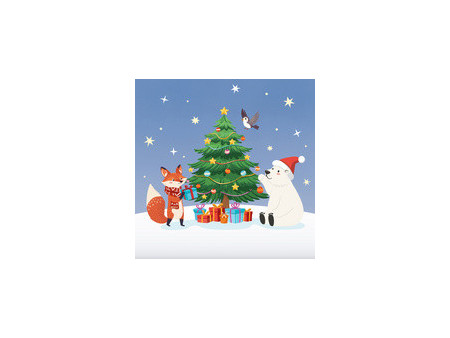 PAPSTAR Serviette à motif de Noël 'Lovely Santa'