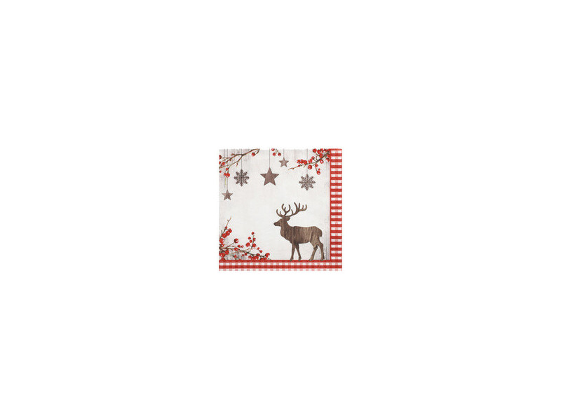 PAPSTAR Serviette à motif de Noël 'X-mas Deer'