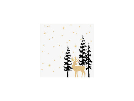 PAPSTAR Serviette à motif de Noël 'Golden Deer'