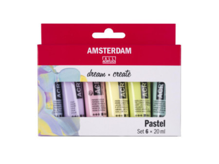 ROYAL TALENS Peinture acrylique AMSTERDAM Pastel, 6 x 20 ml