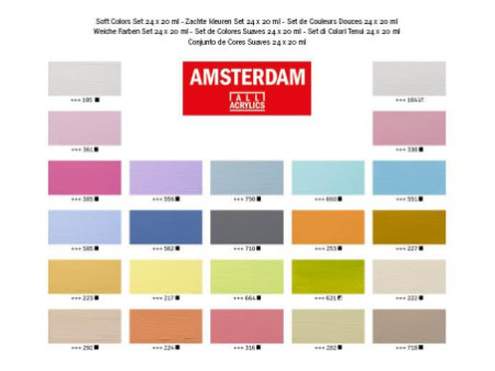 ROYAL TALENS Peinture acrylique AMSTERDAM Couleurs douces