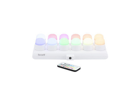 Securit Set de bougies LED rechargeables AMSTERDAM, RVB