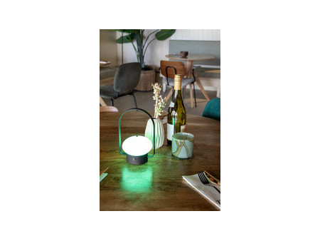 Securit Lampe de bureau à LED rechargeable BARCELONA, noir