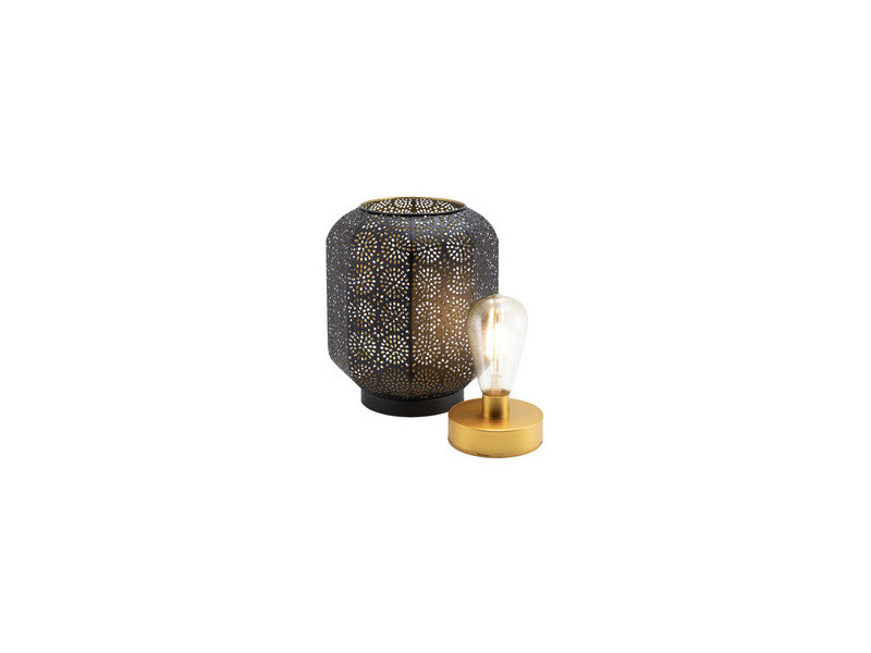 Securit Lampe de bureau LED rechargeable MARRAKECH, noir/or