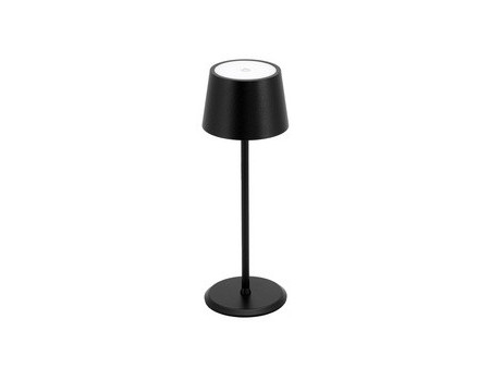 Securit Lampe de bureau LED rechargeable MONTE CARLO, noir