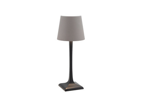 Securit Lampe de bureau LED rechargeable MILAN, noir/taupe