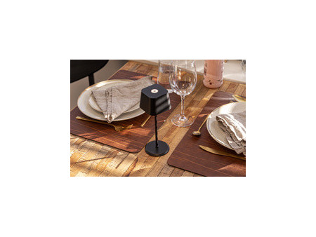 Securit Lampe de bureau LED rechargeable MALTE, noir