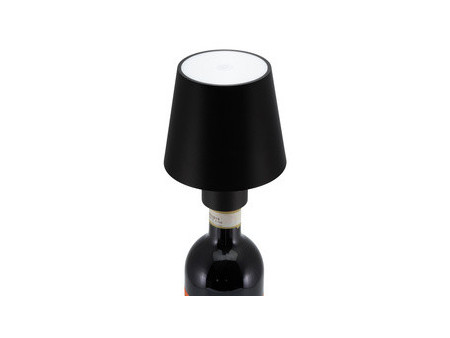 Securit Lampe sur bouteille LED rechargeable PARIS, noir