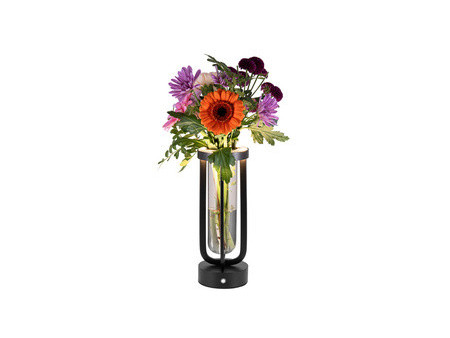 Securit Lampe de bureau LED rechargeable FLORENCE, noir