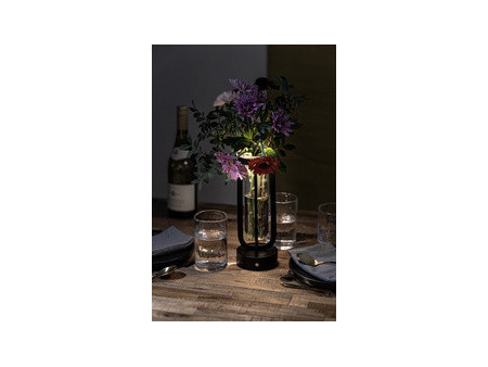 Securit Lampe de bureau LED rechargeable FLORENCE, noir